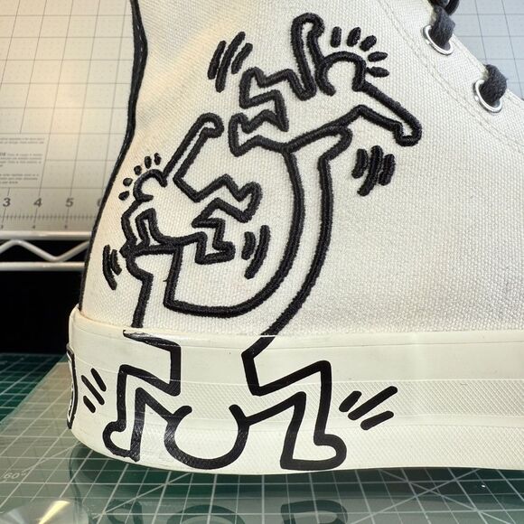 KEITH HARING EGRET®  |  CONVERSE™  |  ALL STAR 70 HI  |  M-10  W-12  |  NEW  | - Picture 2 of 16
